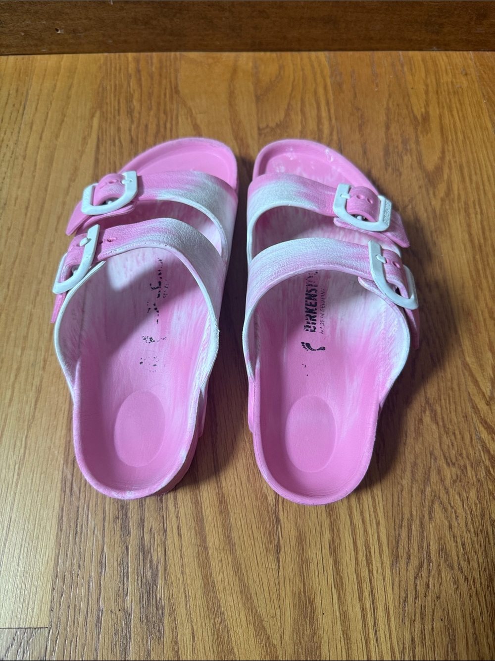 Birkenstock Arizona Eva Kid's Sandals Pink Tie Dye EU 33 Kids 2-2.5 - Picture 5 of 14